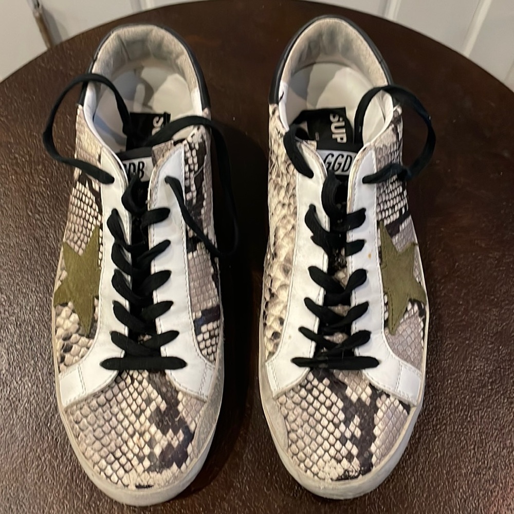 Golden Goose men’s superstar snake print low top